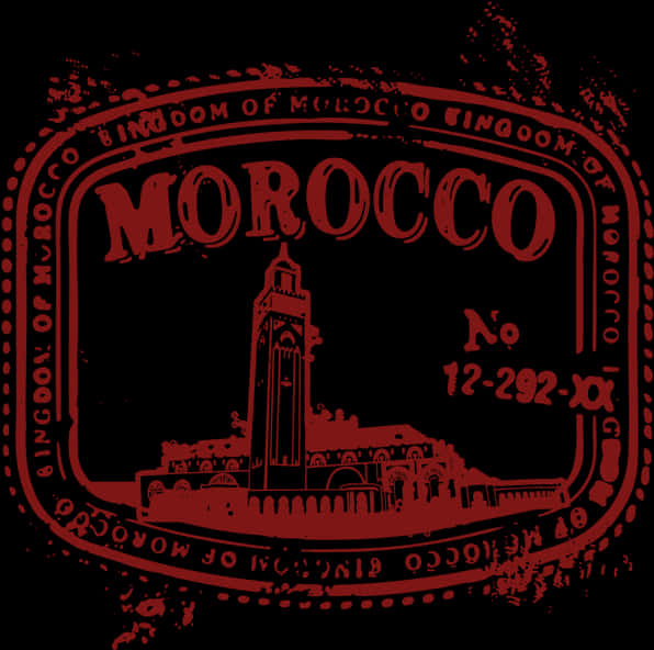 Red Morocco Stamp