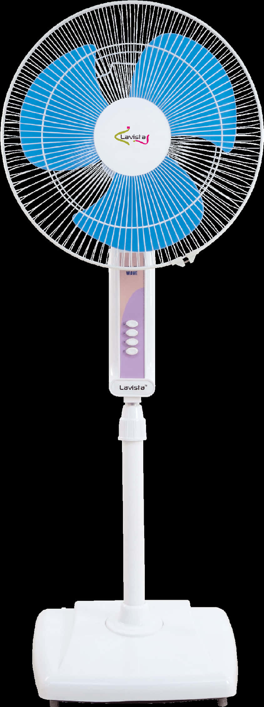 A White And Blue Fan