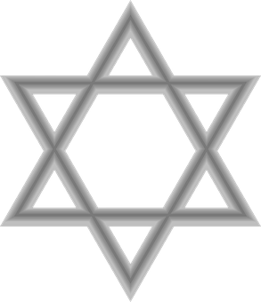 A Star Of David On A Black Background
