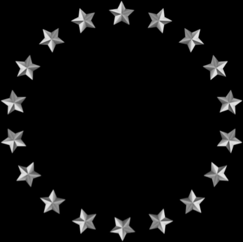 A Circle Of Stars On A Black Background