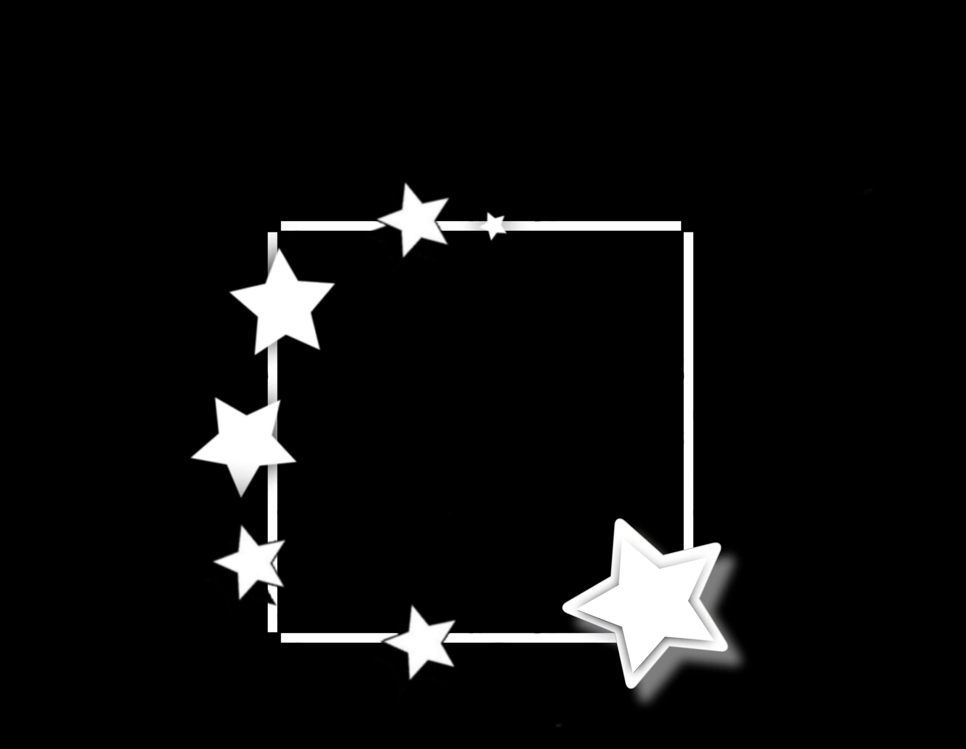 A White Stars In A Square Frame