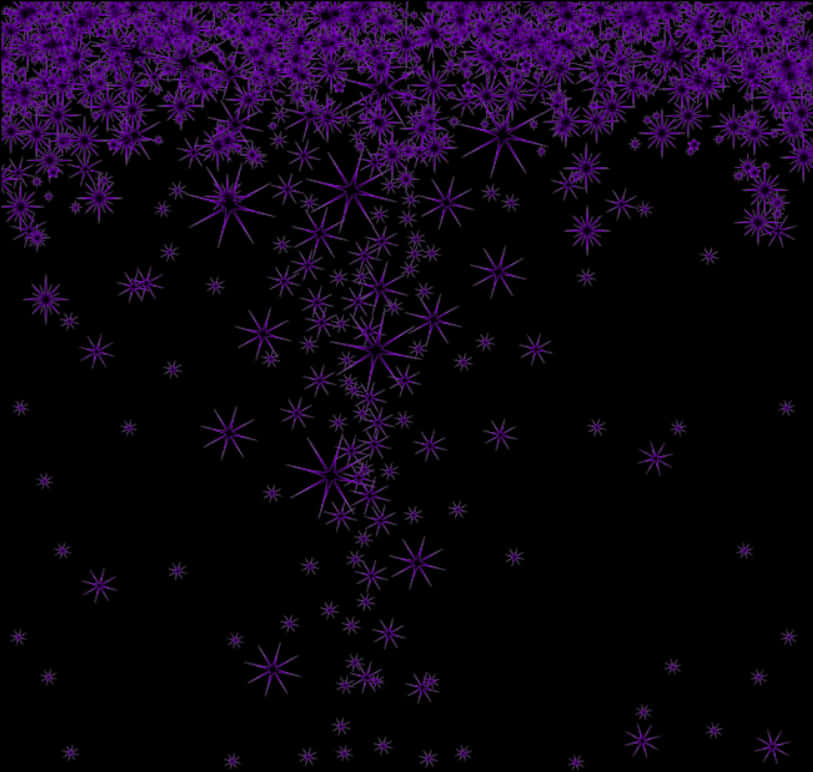 Purple Stars On A Black Background