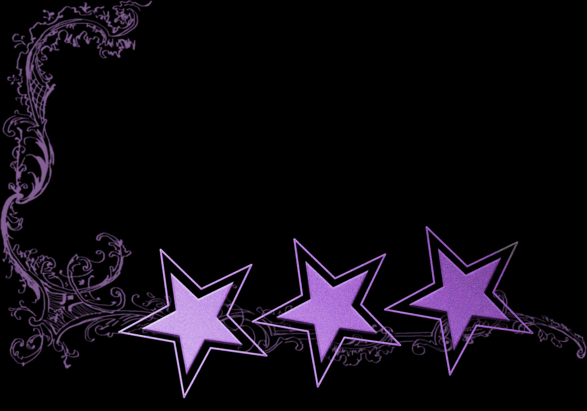 A Group Of Stars With Purple And Black Design
