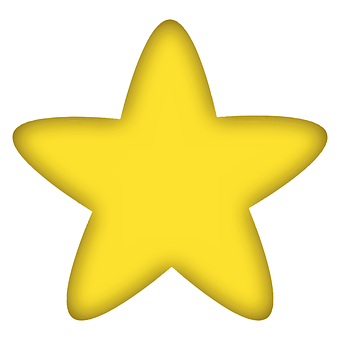 A Yellow Star With A White Background