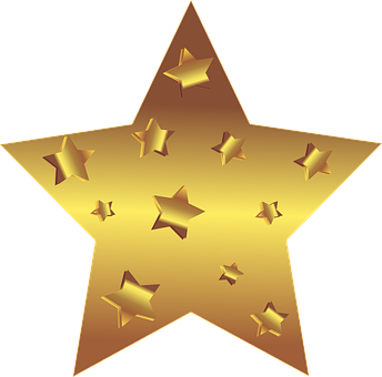 A Gold Star With Many Stars