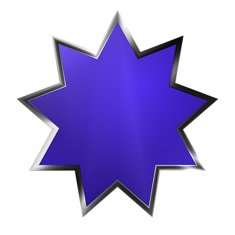 A Blue Star With Silver Border