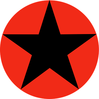 A Black Star In A Red Circle