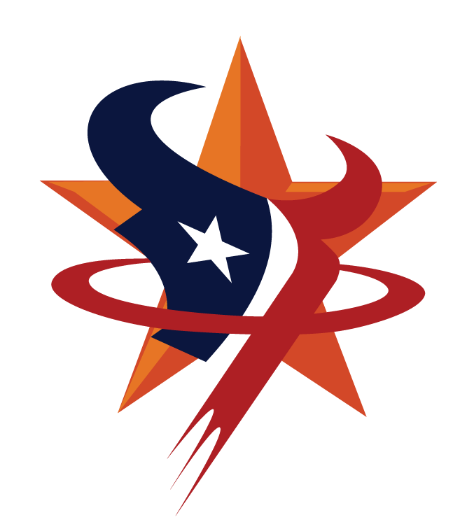 A Logo Of A Star And A Blue And Red Star
