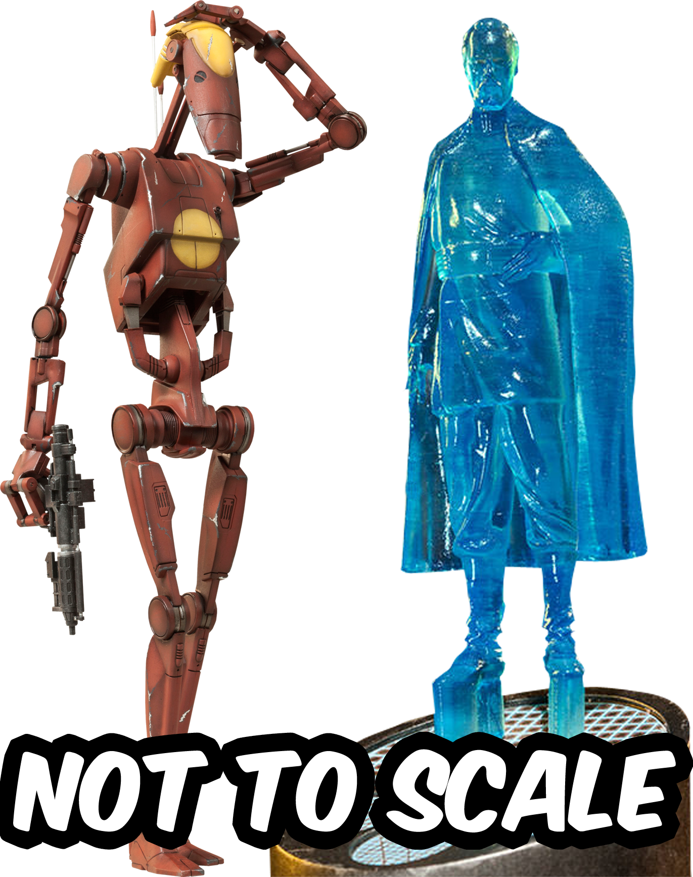 A Plastic Robot And A Blue Robot
