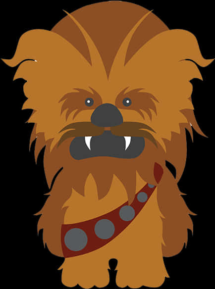 A Cartoon Of A Furry Dog