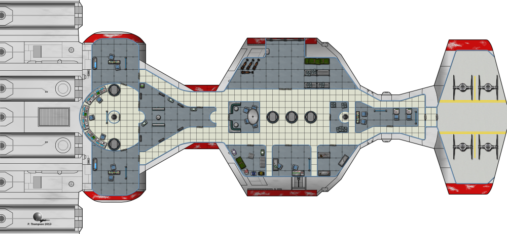 A Map Of A Space Ship