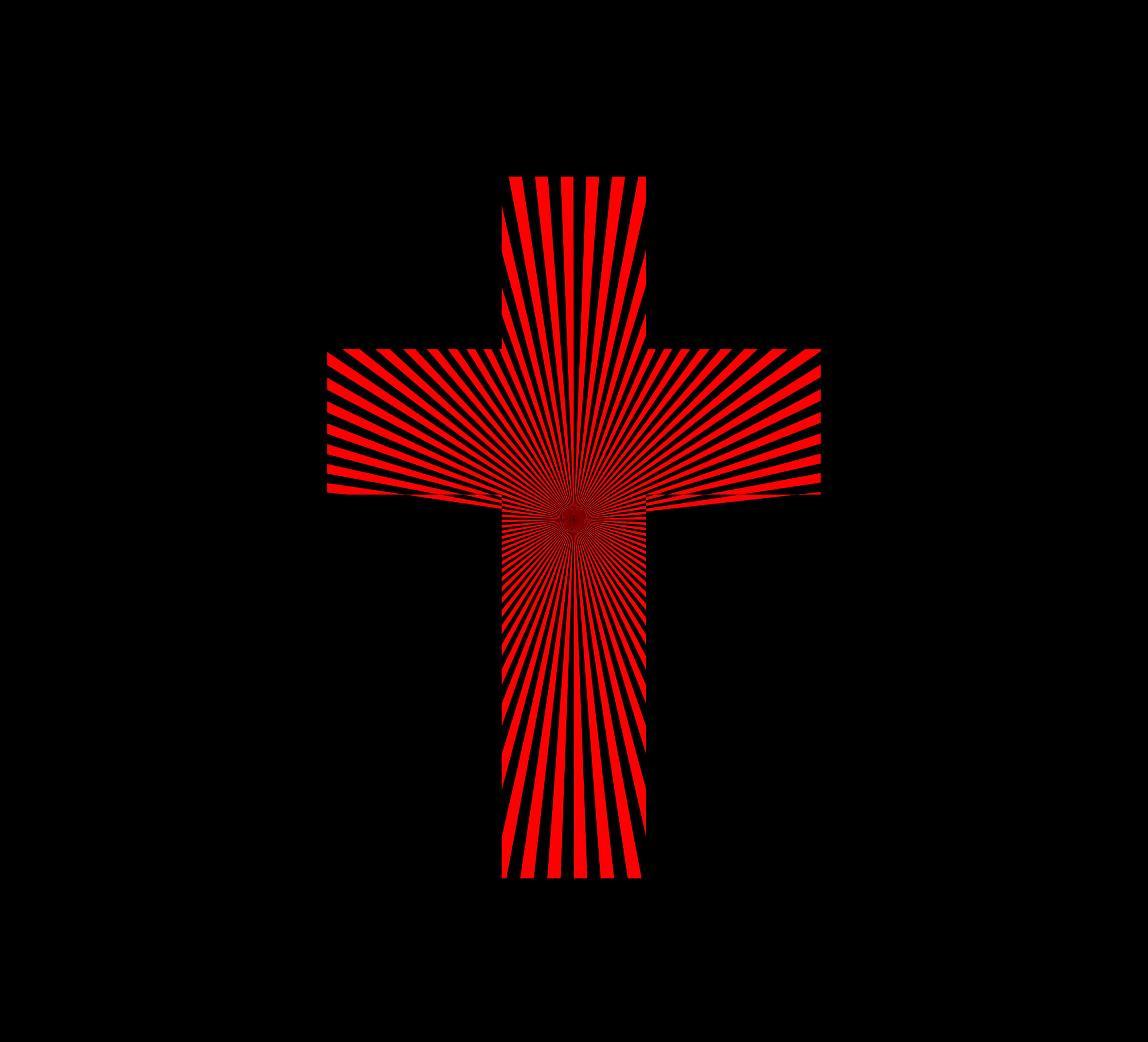 A Red And Black Cross