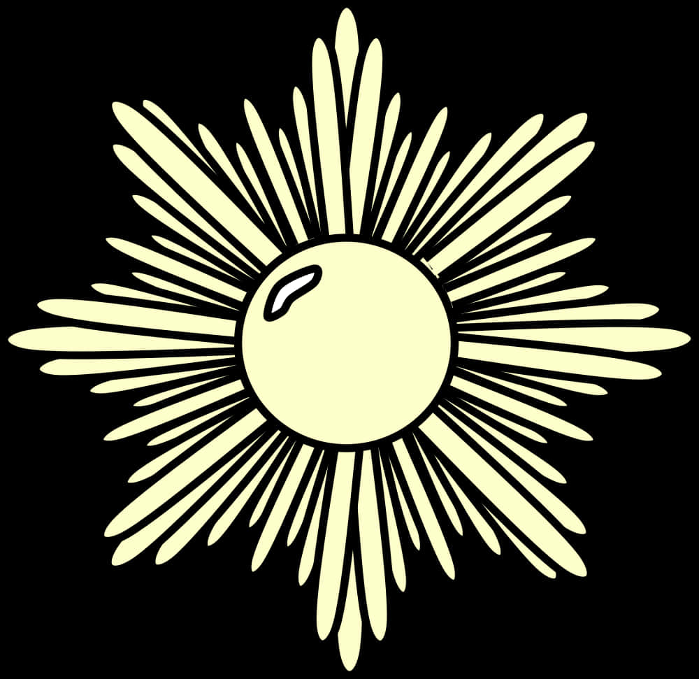 A White Star With A Yellow Center