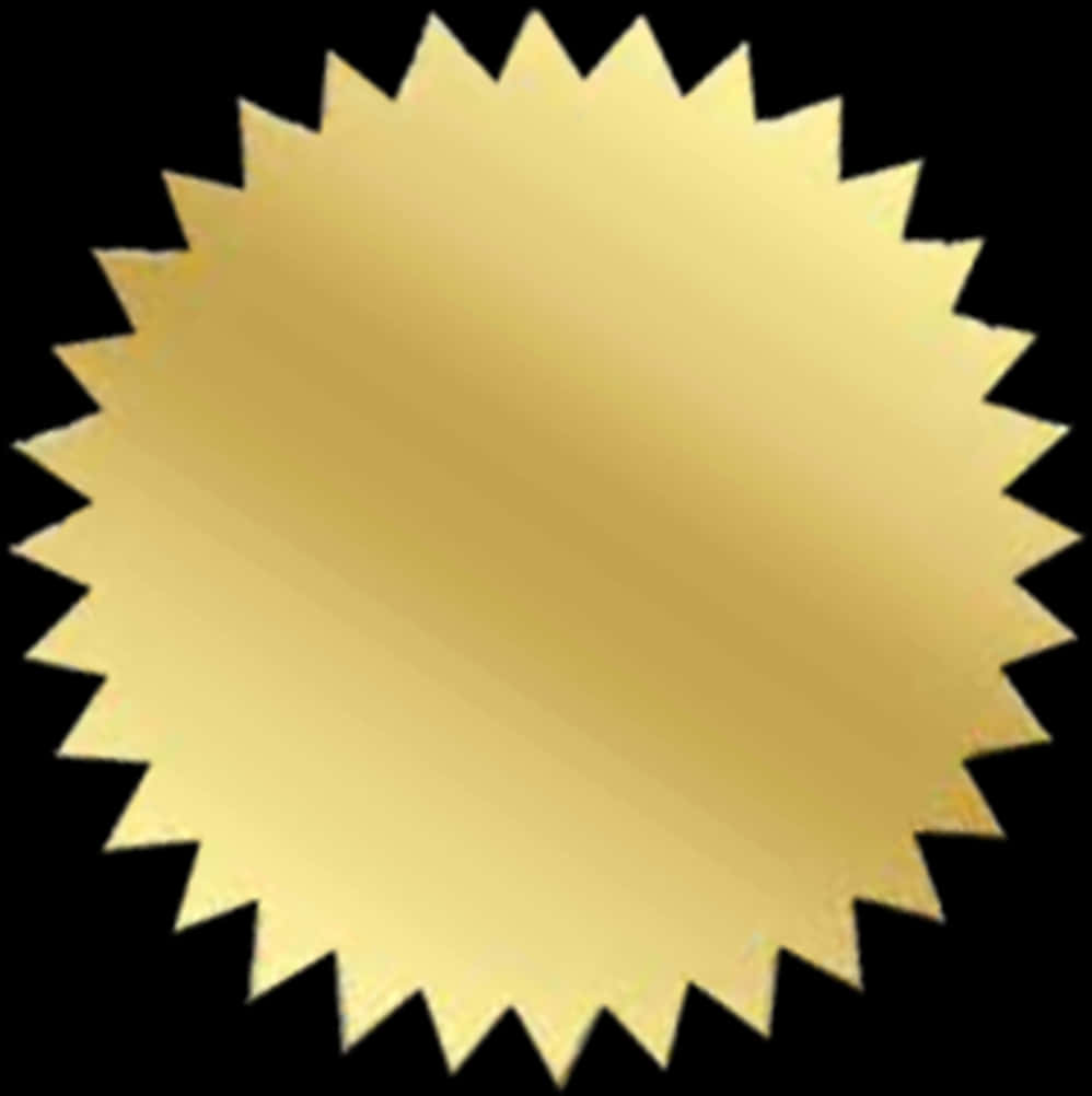 A Gold Starburst With Black Background