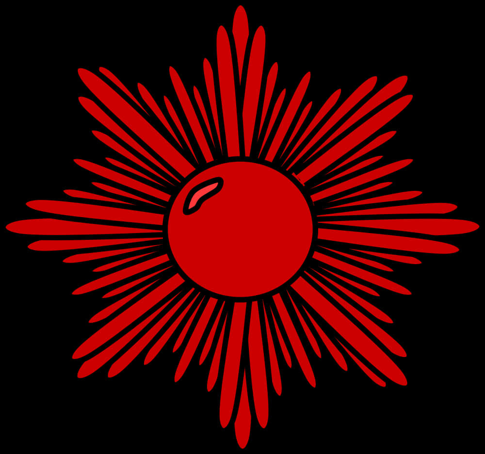 A Red Star With A Red Circle