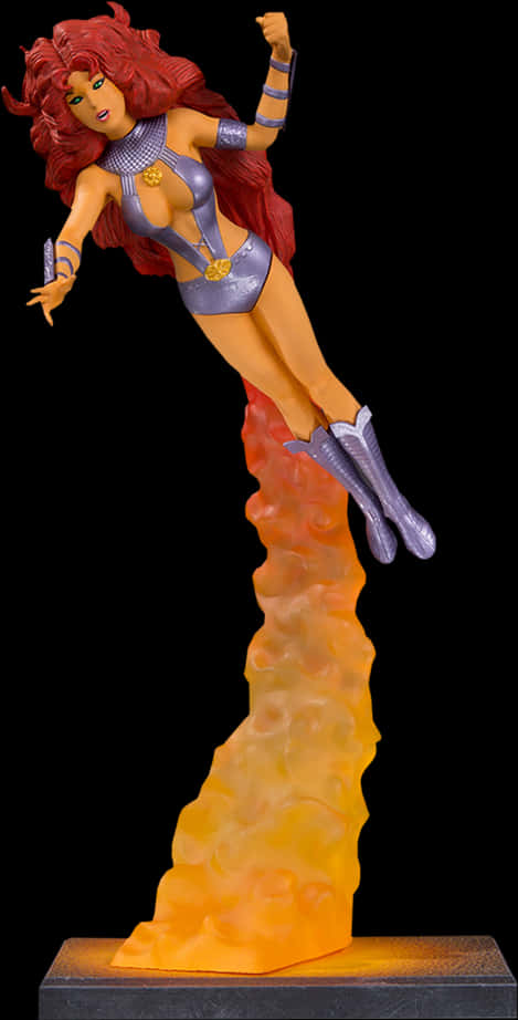 A Toy Figure Of A Woman Flying In The Air