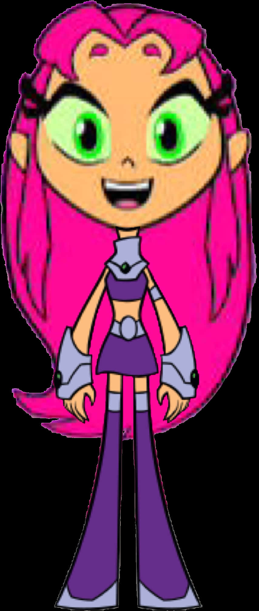 Cartoon Of A Woman With Pink Hair