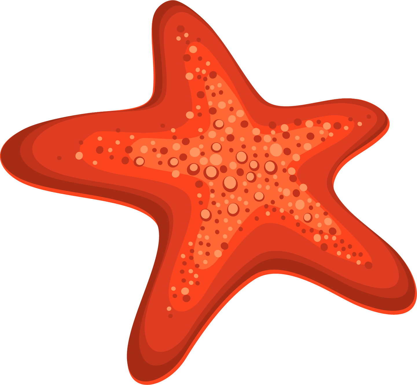 A Red Starfish With Bubbles