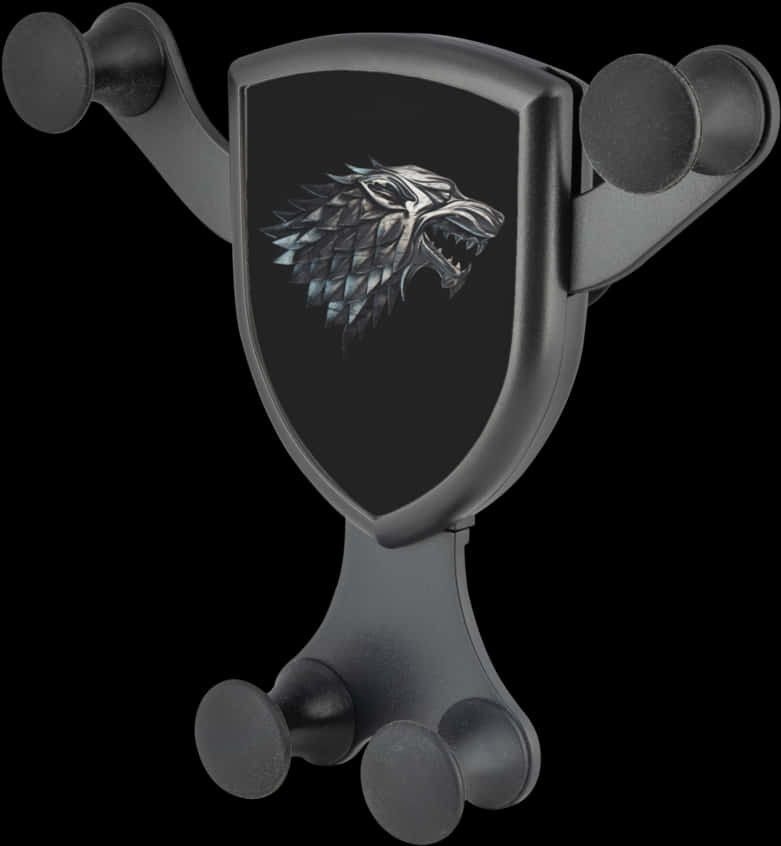 Stark Sigil Wolf Game Of Thrones Car Phone Mount And - Battery Charger, Hd Png Download