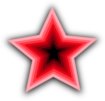 A Red Star With Black Background