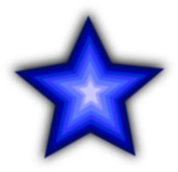A Blue Star With A White Star In The Middle