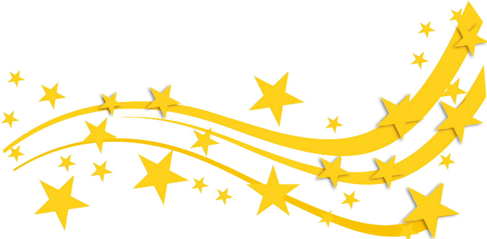 Yellow Stars And Lines On A Black Background