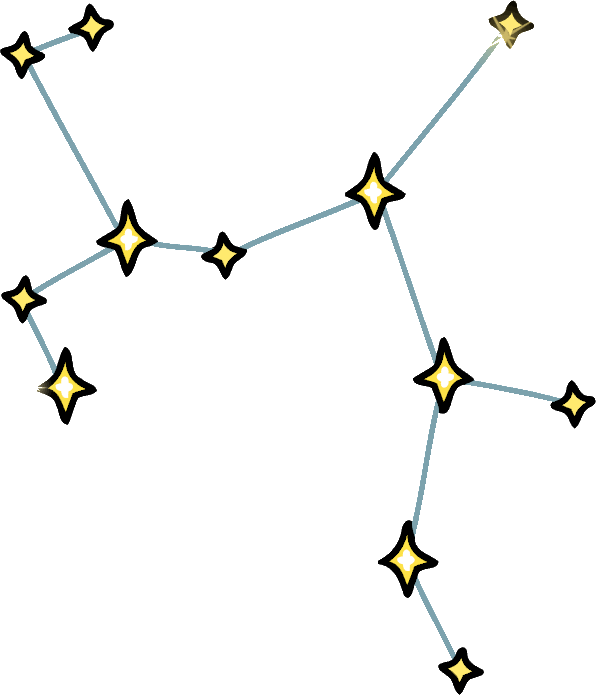 A Constellation Of Stars On A Black Background