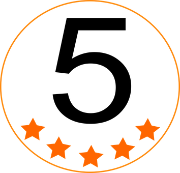 A Circle With Orange Stars In It