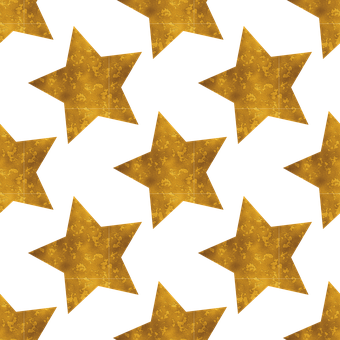 A Pattern Of Gold Stars On A Black Background