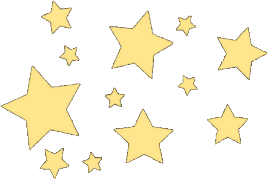 A Group Of Yellow Stars On A Black Background