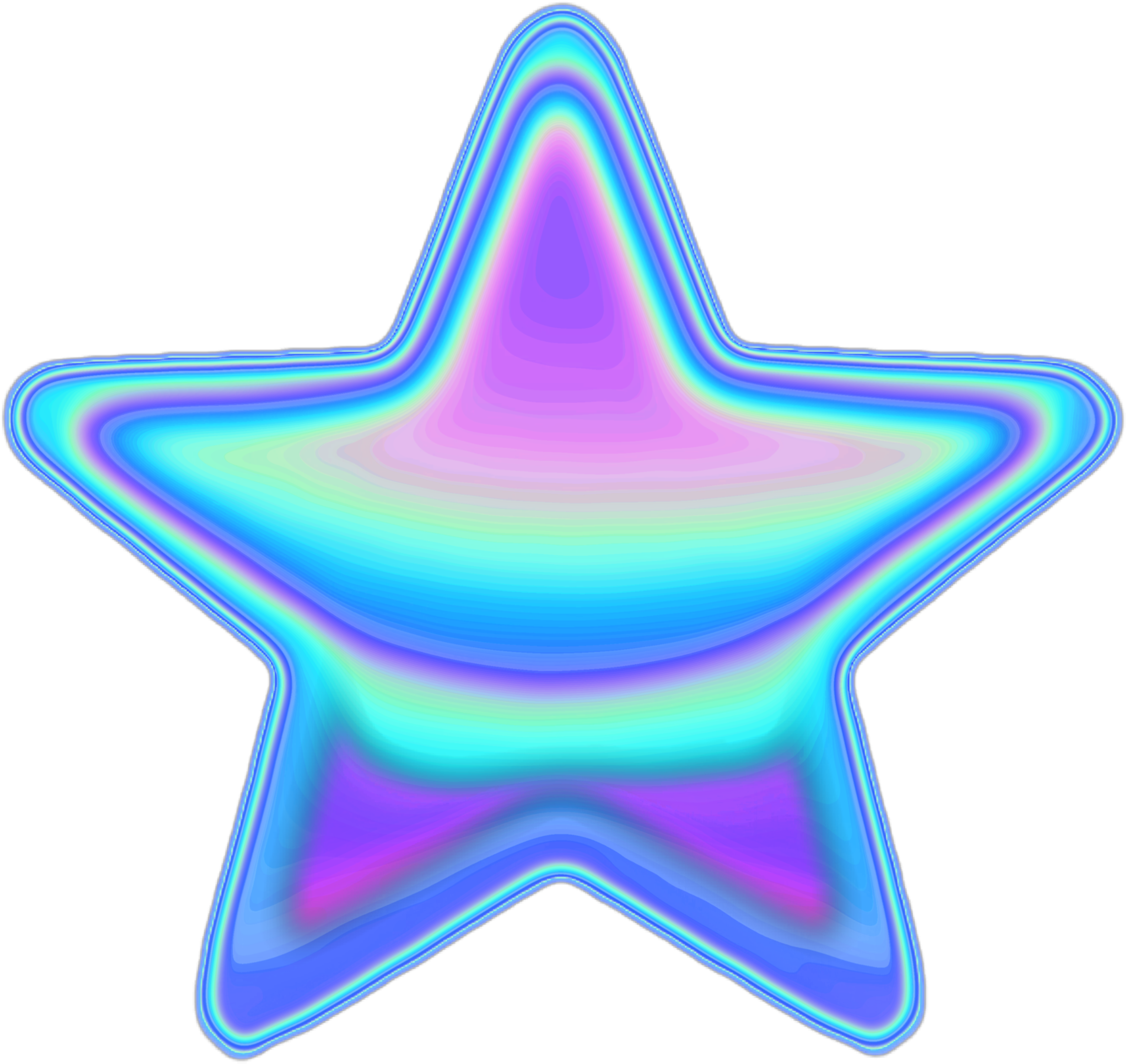 A Colorful Star On A Black Background