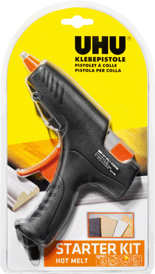 A Black And Orange Glue Gun
