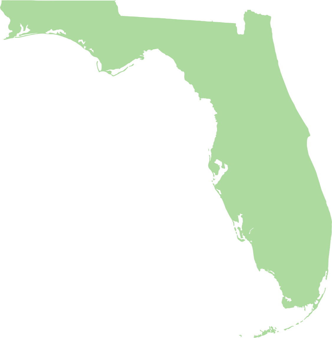 A Green Outline Of A State