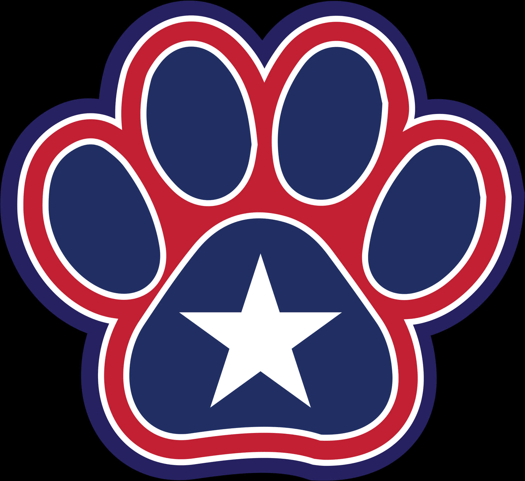 A Paw Print With A Star
