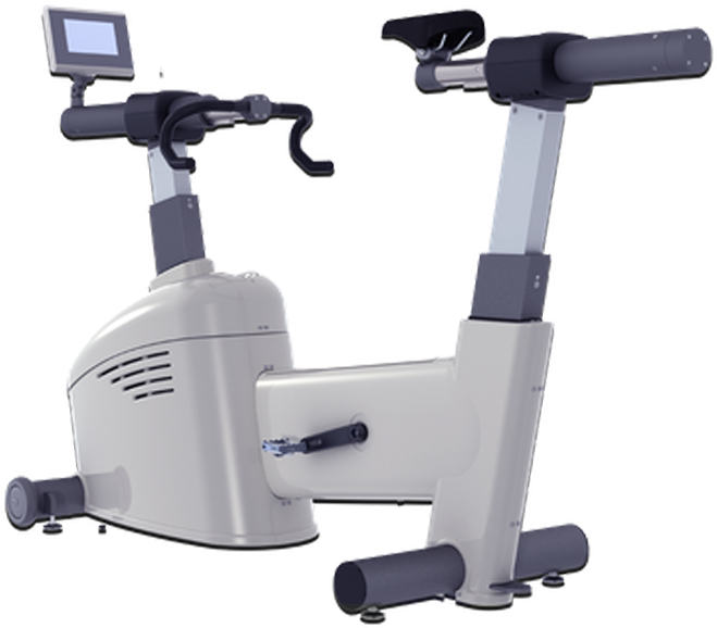 A White And Grey Exercise Bike