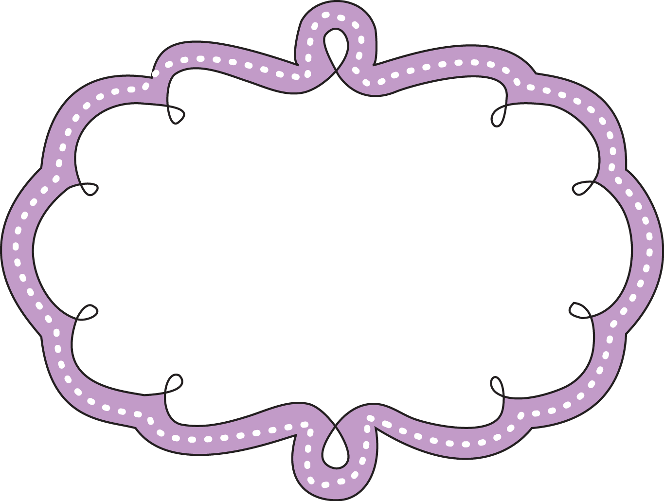 A White And Purple Frame With A Black Background