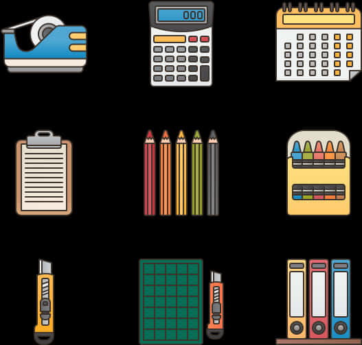 A Collection Of Office Supplies