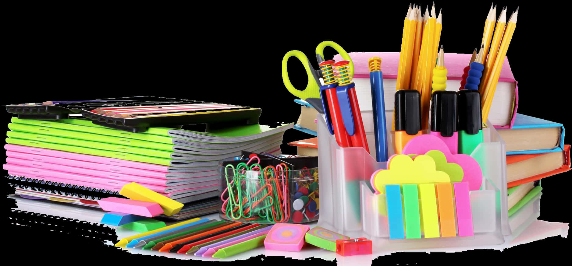 A Group Of Office Supplies