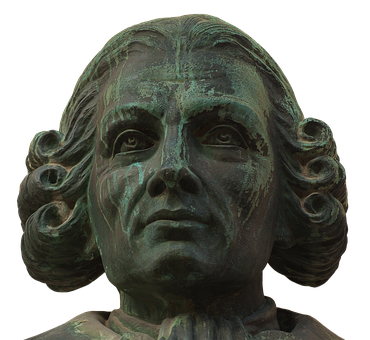 A Statue Of A Man With Wavy Hair