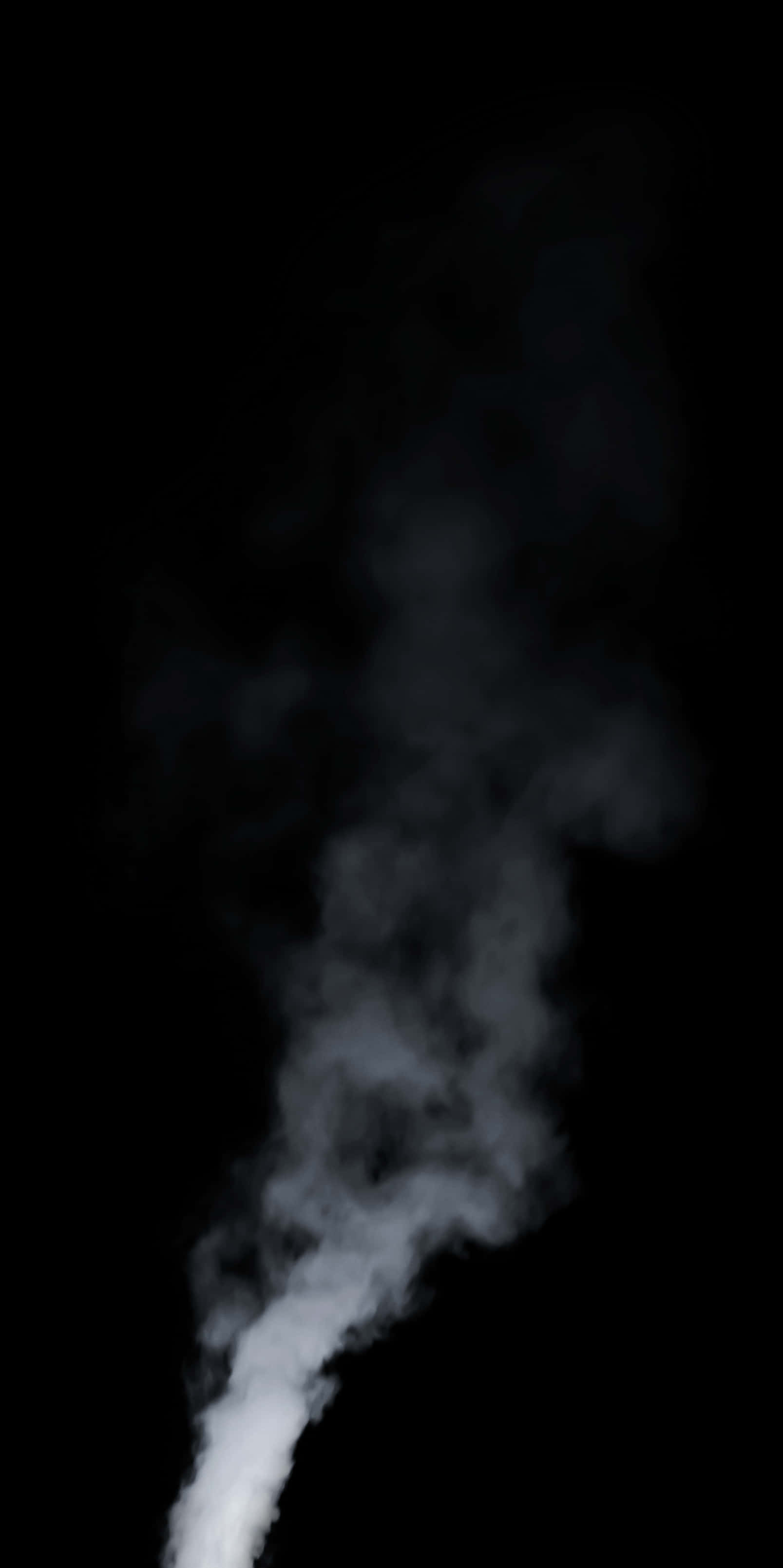 A White Smoke Coming Out Of A Black Background