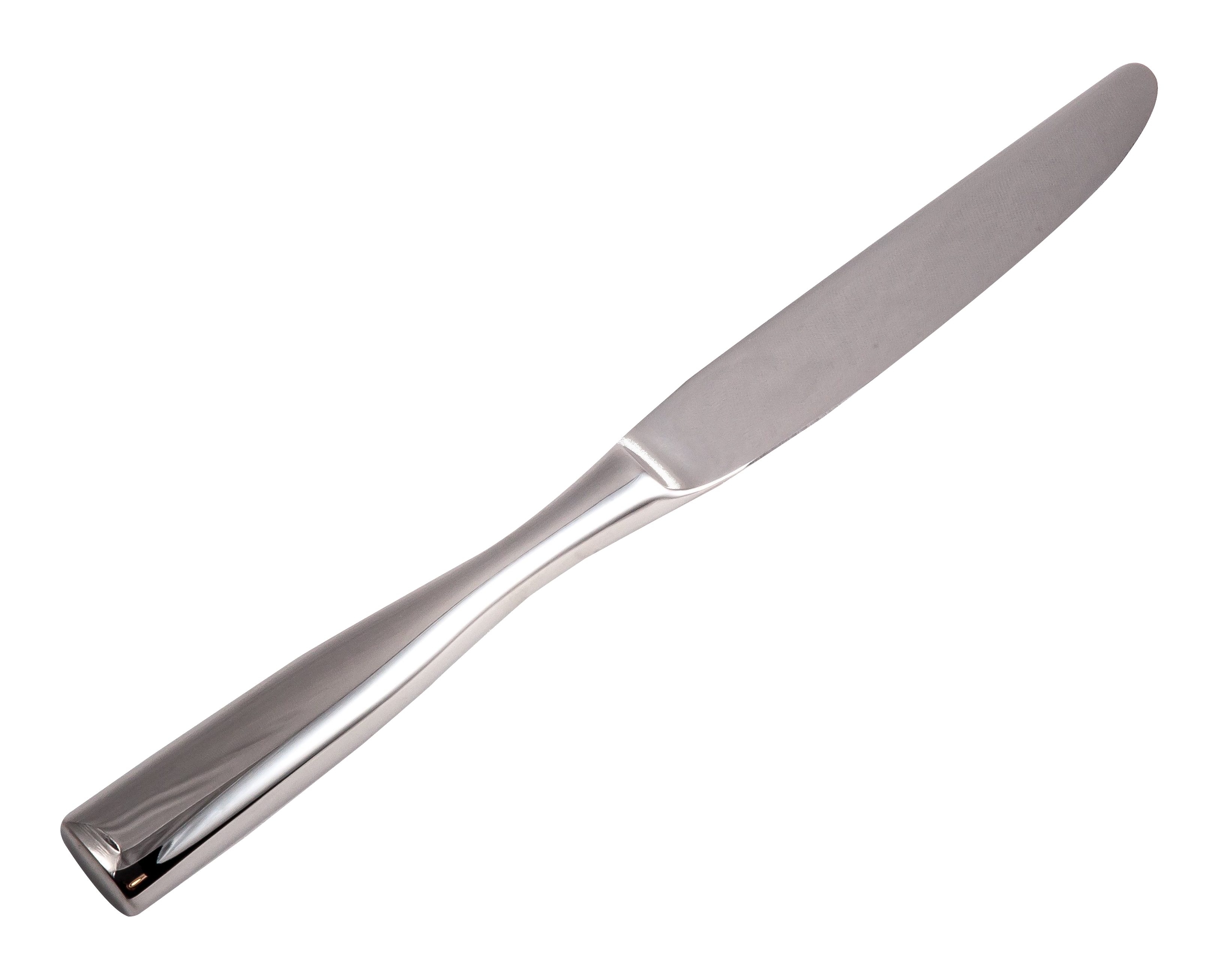 A Silver Knife On A Black Background