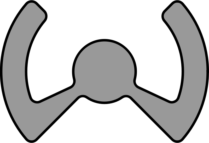 A Grey Symbol With Black Background