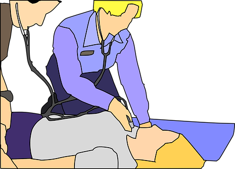 A Man Using A Stethoscope To Check The Heart Rate Of A Person