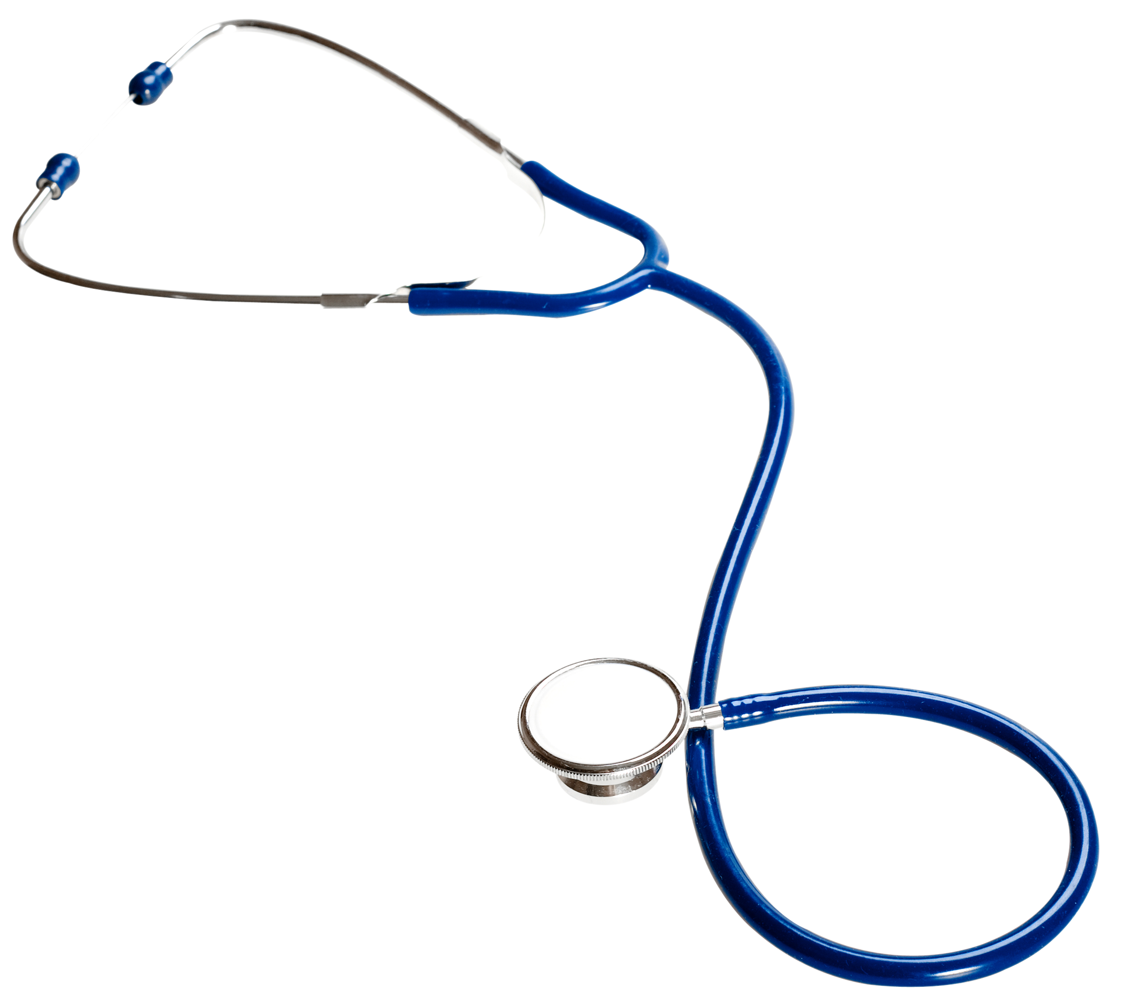 A Blue Stethoscope On A Black Background