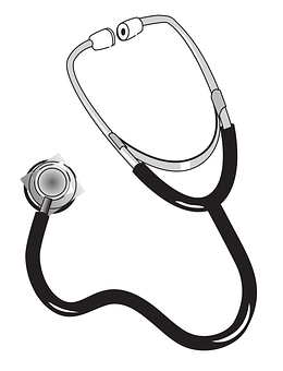 A Stethoscope On A White Background