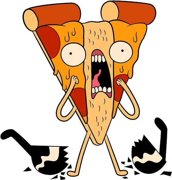 A Cartoon Of A Slice Of Pizza