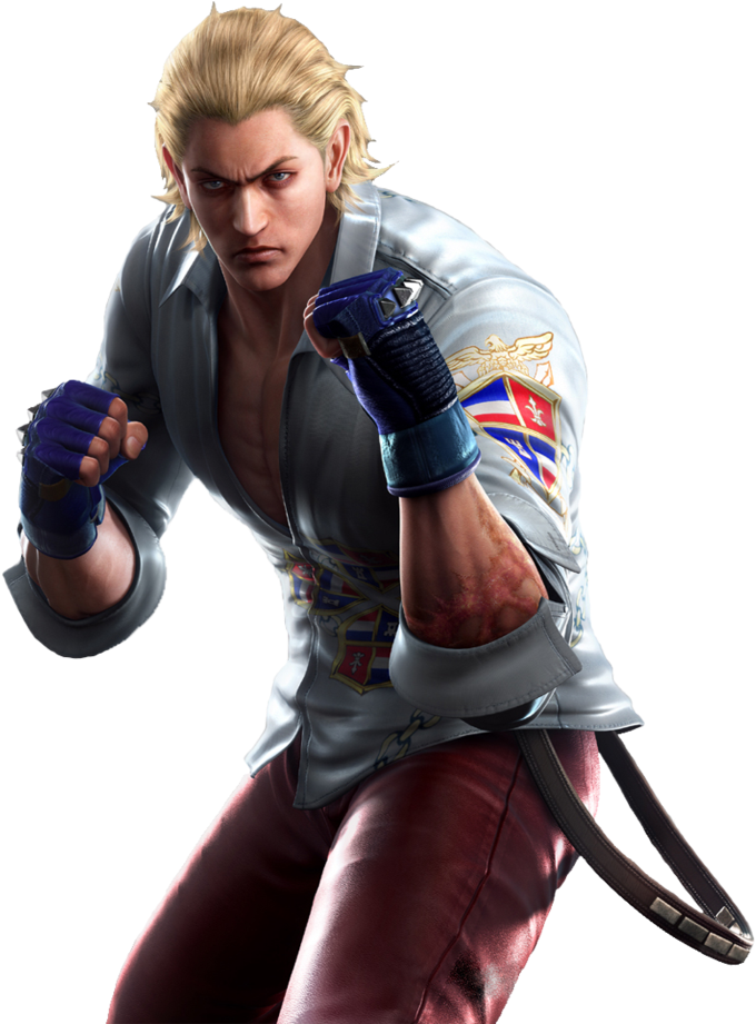 A Man With Blonde Hair And Blue Gloves