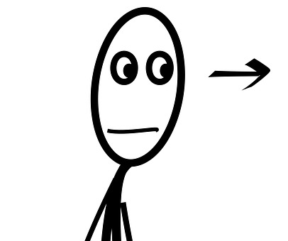 A Cartoon Of A Face With A Arrow Pointing To It