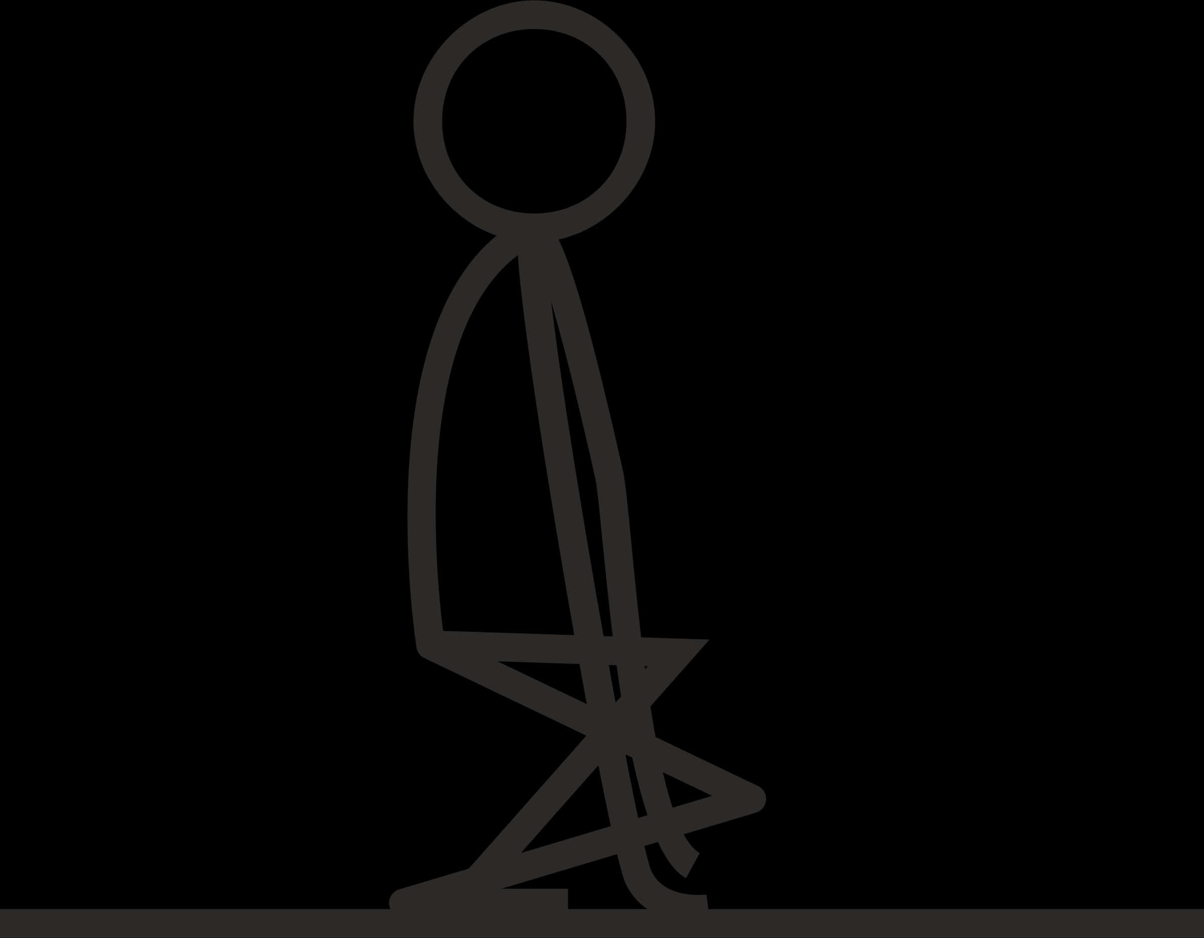 Stick Figure Squat - Transparent Background Png Stickman Run, Png Download