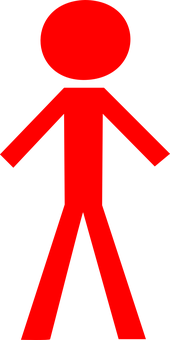 A Red Person With Black Background